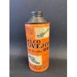 A Delco Lovejoy Oil cylindrical quart can.