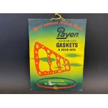 A Payen Gaskets & Head Sets pictorial showcard of bright colour, 8 1/4 x 11".