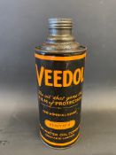 A rare Veedol Oil cylindrical quart can.