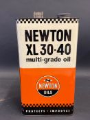 A Newton Oils gallon can, in good condition.