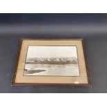 A framed original photograph of the Pratts Refinery at Berwick-upon-Tweed, probably a photograph