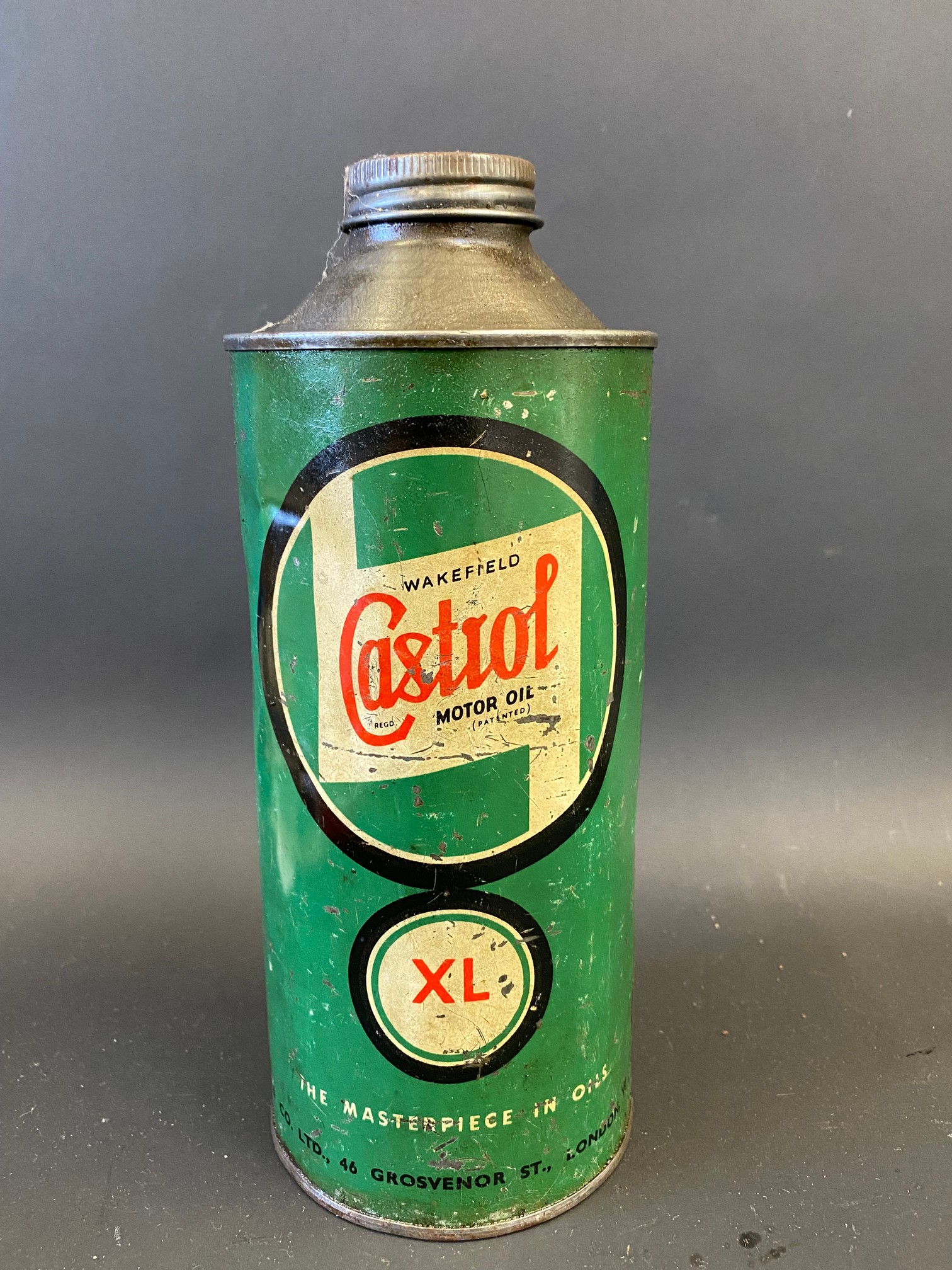 A Wakefield Castrol 'XL' Grade quart cylindrical oil can. - Image 2 of 4