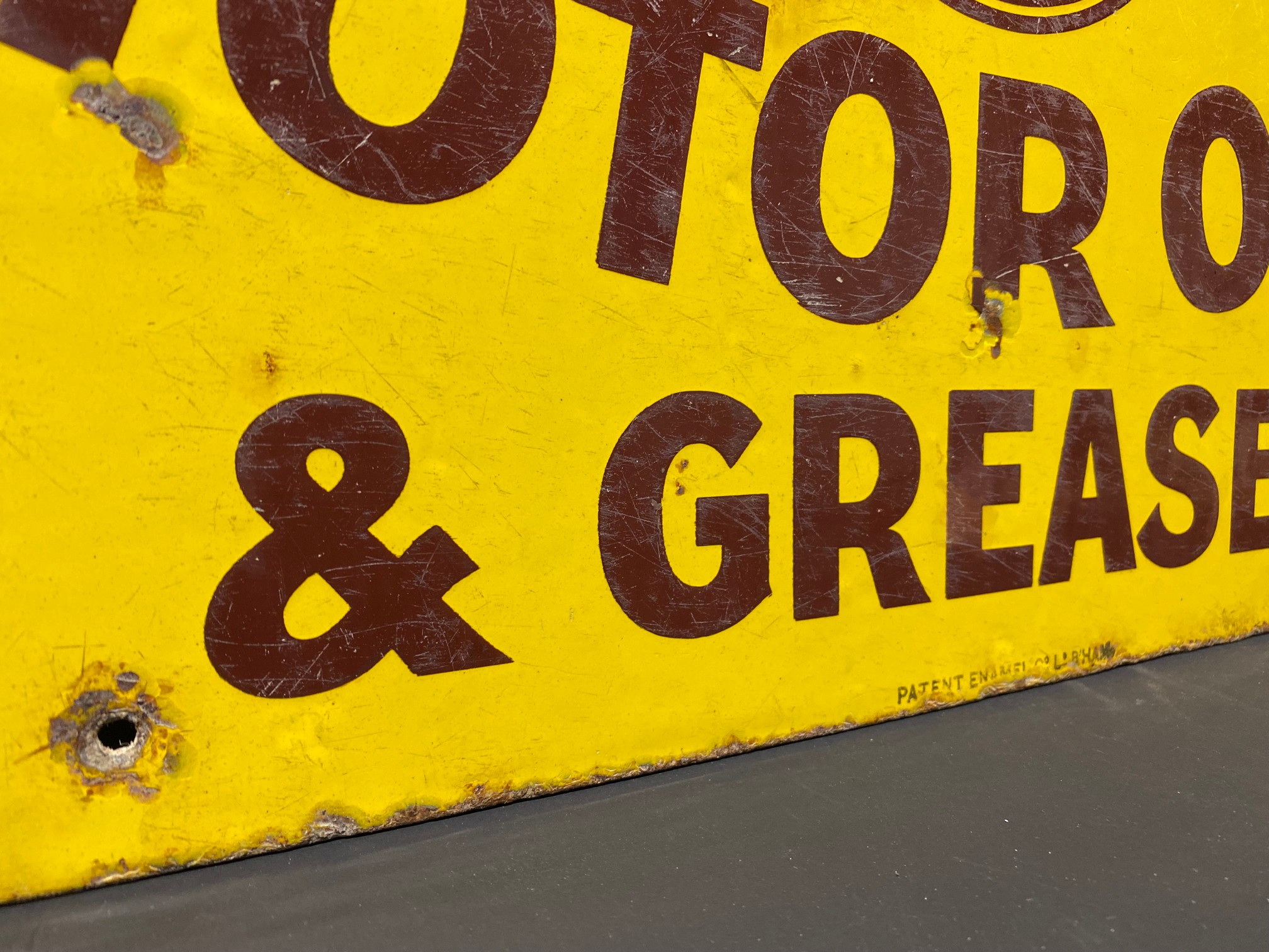 A SWARC Harp Brand Motor Oils and Greases double sided enamel sign, 20 x 16". - Image 2 of 6