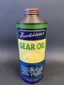 A Duckham's Gear Oil cylindrical quart can.