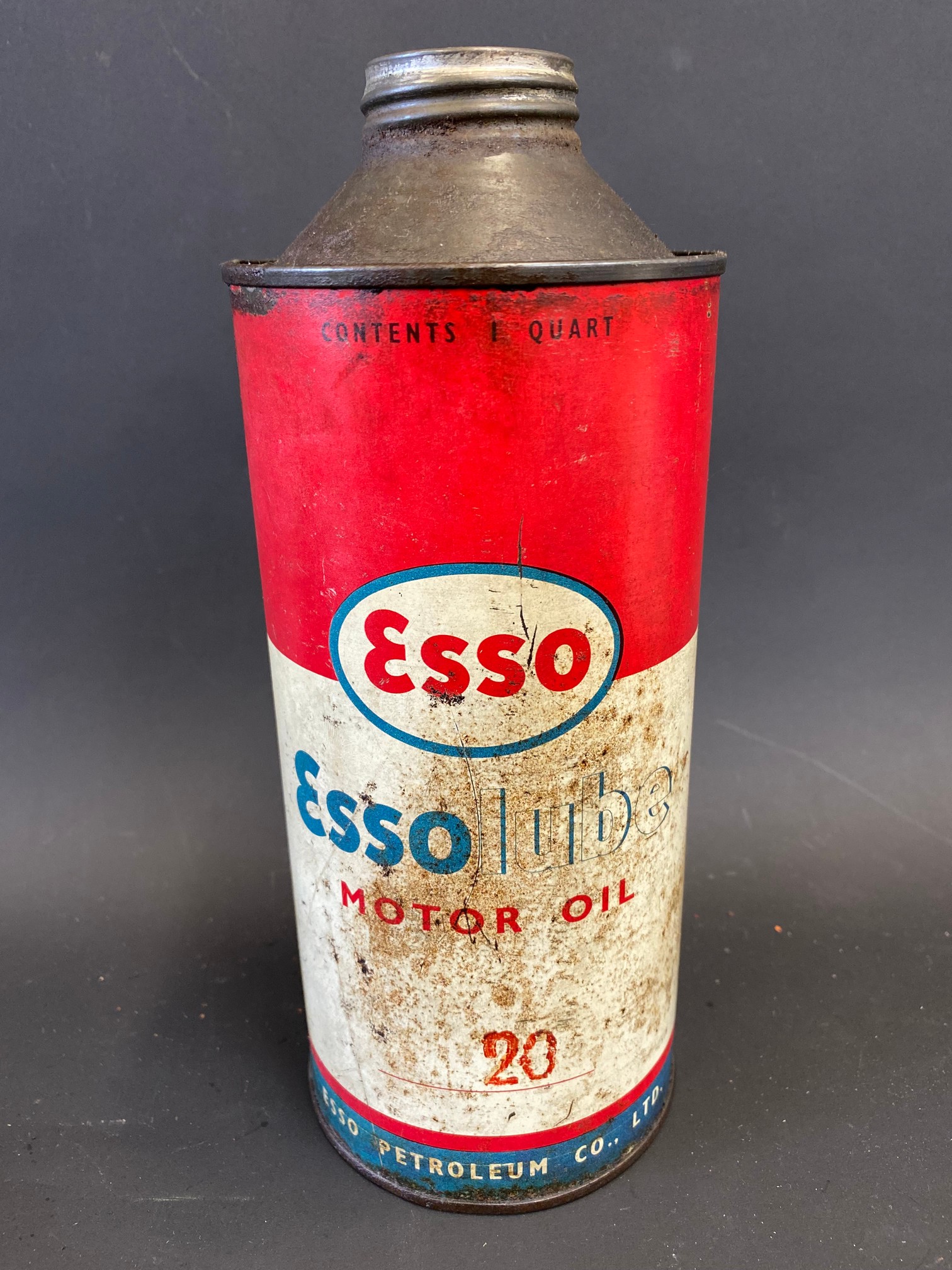 An Essolube Motor Oil cylindrical quart can. - Image 2 of 4