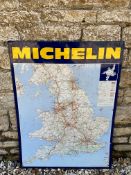 A Michelin tin map sign, 25 x 34 1/2".