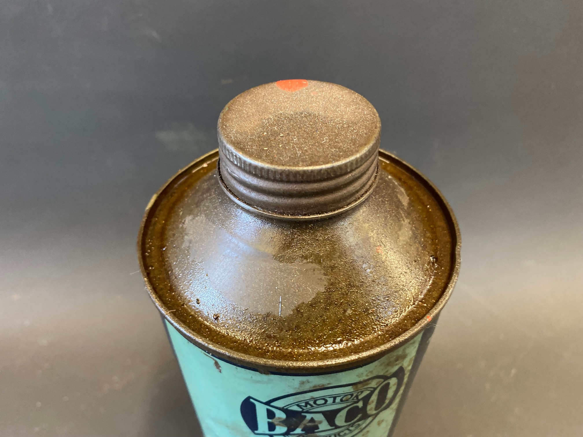 A BACO Hydraulic Brake Fluid cylindrical quart can. - Image 3 of 4