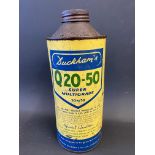 A Duckham's Q 20-50 cylindrical quart can.