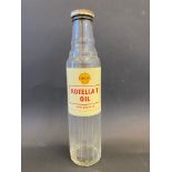 A Shell Rotella T Oil glass bottle.