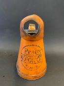 An early Pratts Motor Oil quart measure.