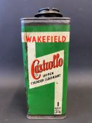 A Wakefield Castrollo Upper Cylinder Lubricant square quart can, in good condition.