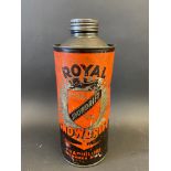 A Royal Snowdrift Oil cylindrical quart can, unusual red version.