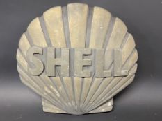A heavy Shell plaque, by repute this came from a Shell garage showroom roof.