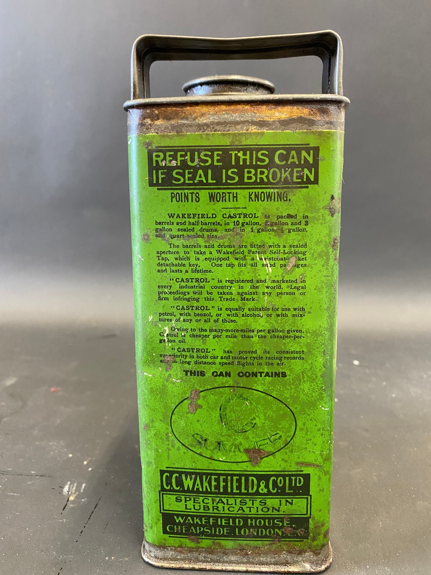 A Wakefield Castrol Gear-Ease Motor Oil rectangular quart can. - Image 2 of 6