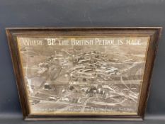 A framed and glazed BP Aerofilms Ltd. post depicting an air view of the refinery of the Anglo