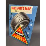 An Avon Tyres 'New Safety' celluloid showcard, in excellent condition, 9 x 12 3/4".