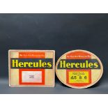 Two Hercules Cycles showcards, the larger 11 1/2 x 9 1/2".