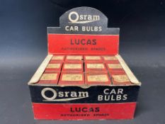 A boxed set of Osram car bulbs.