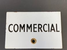 A large Commercial double sided enamel brand indicator plaque, 6 x 4".