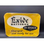 An Exide Batteries aluminium advertising sign, 24 1/2 x 17".