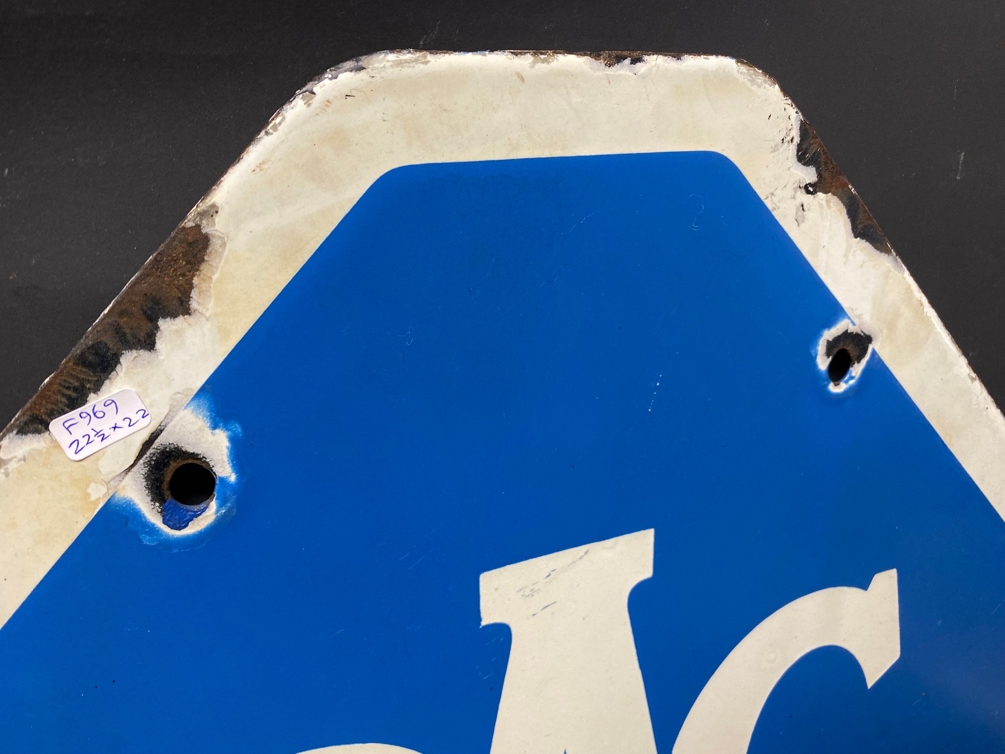 An RAC lozenge shaped double sided enamel sign, 22 1/2 x 22". - Image 3 of 6