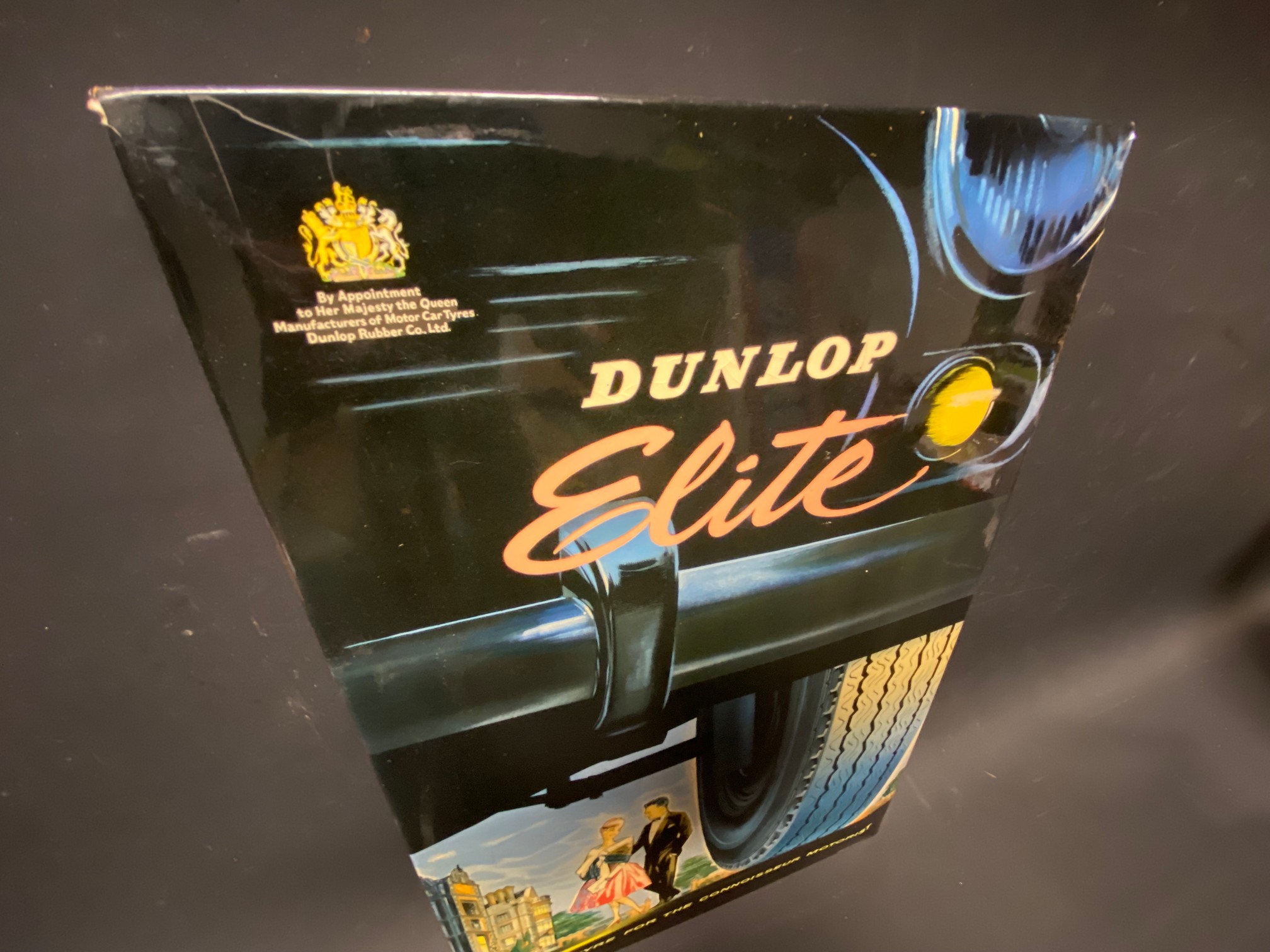 A Dunlop Elite pictorial showcard depicting a Mk. I Mini to the front, 10 x 15". - Image 3 of 5