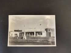 A black and white photograph of Observatory Garage, possibly London, depicting an Art Deco garage