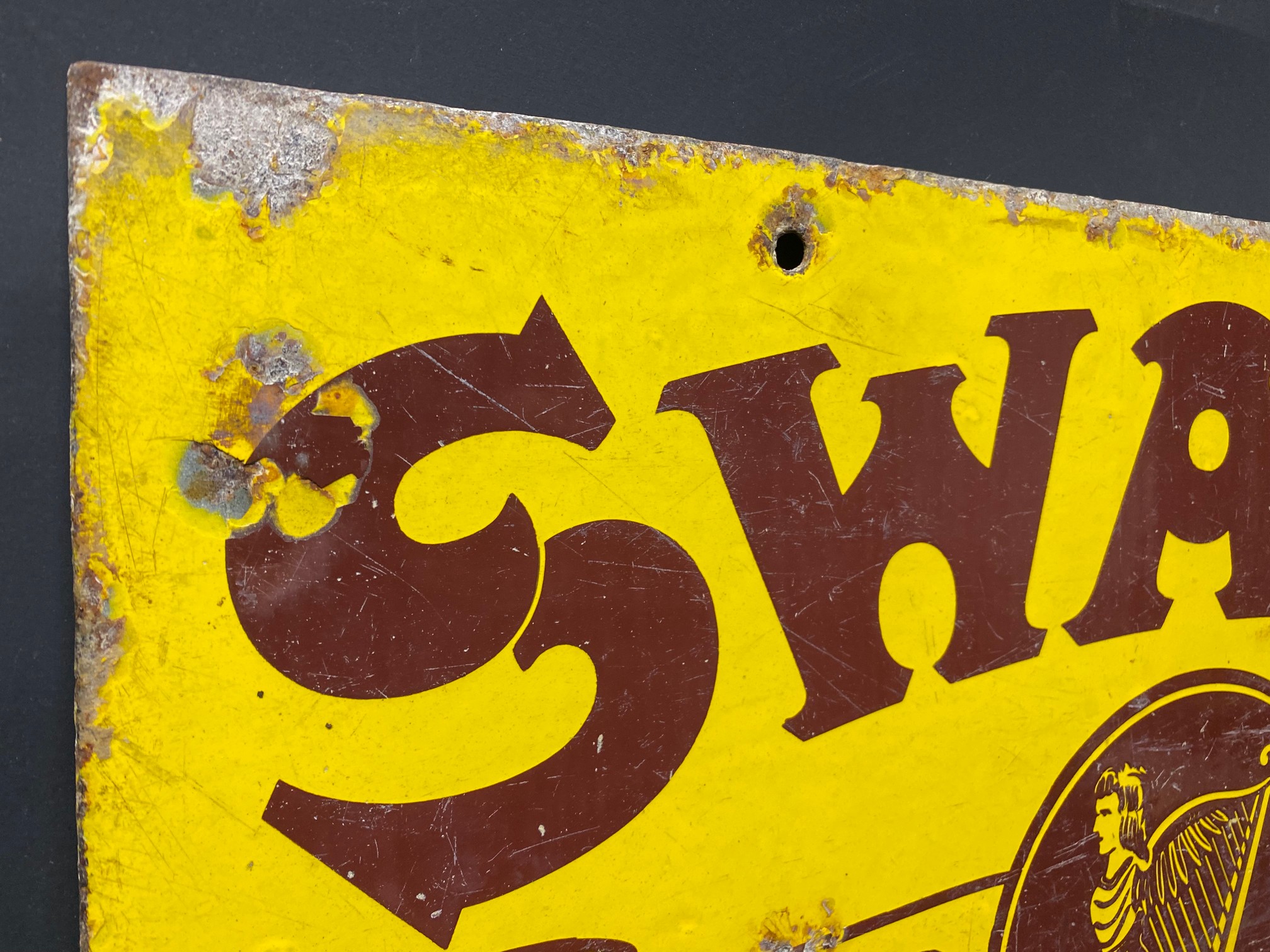 A SWARC Harp Brand Motor Oils and Greases double sided enamel sign, 20 x 16". - Image 4 of 6