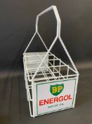 A BP Energol eight-division oil bottle crate, in excellent condition.