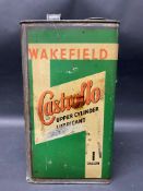 A Wakefield Castrollo Upper Cylinder Lubricant gallon can.