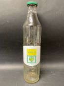 A rarely-seen BP Vanellus quart glass oil bottle, dated 1966.