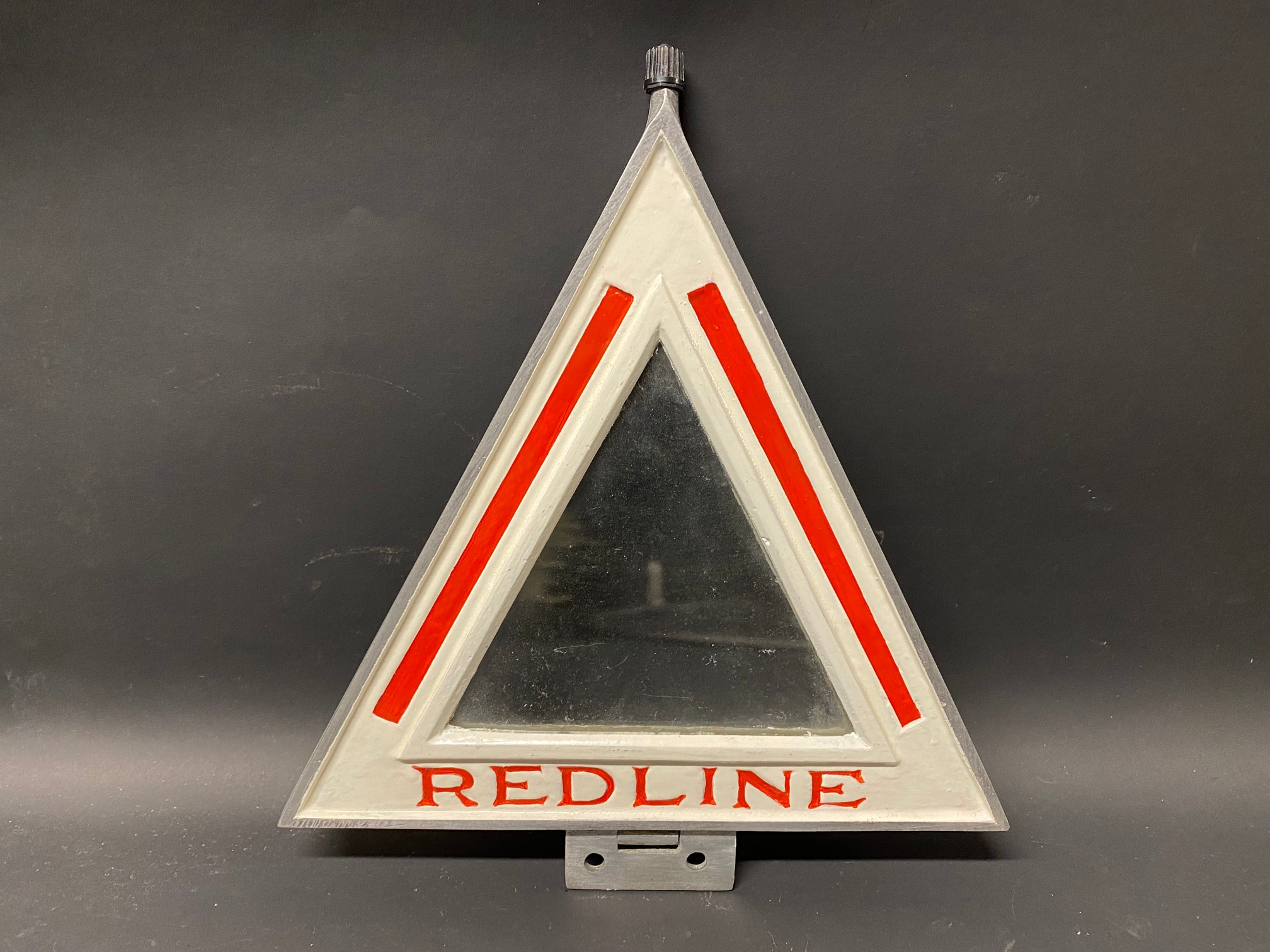 An original Redline triangular petrol pump price tag, repainted. - Image 2 of 2