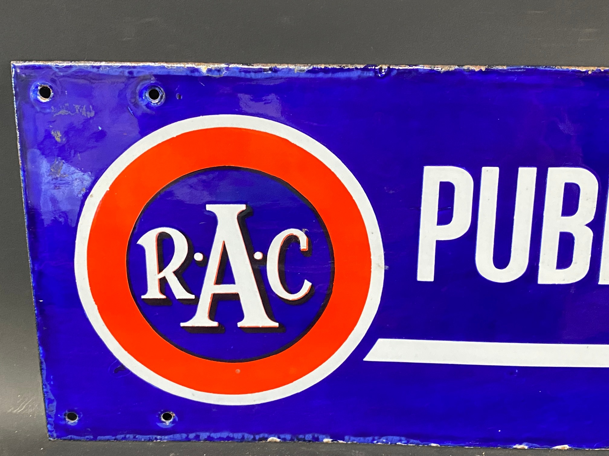 An RAC Public Car Park double sided enamel sign in superb condition, by Bruton of Palmers Green, - Image 6 of 7