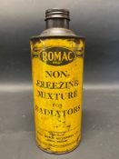 A Romac Non-Freezing Mixture for Radiators cylindrical quart can.