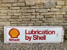 A Shell Lubrication rectangular advertising sign, circa 1960s, 69 x 20".