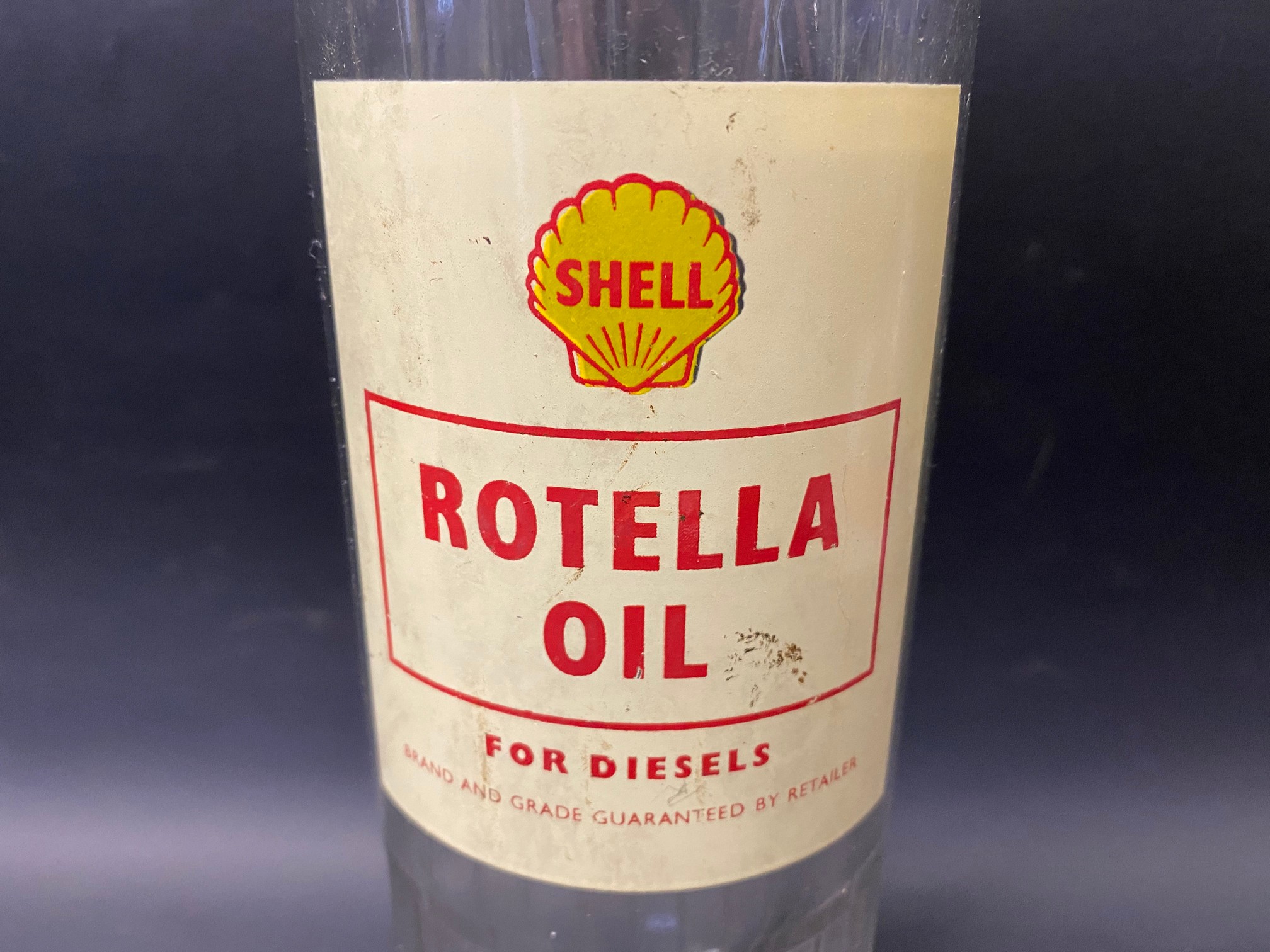 A Shell Rotella Oil quart glass bottle. - Image 2 of 2