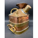 A Chekpump weights and measures copper and brass mounted gallon measure from Bedfordshire County