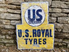 A U.S. Royal Tyres tin advertising sign, 24 x 30".