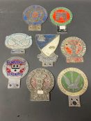 A quantity of motor car club badges to include Chepstow & District Auto Club, Billericay Motor
