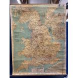 A Pickfordsway map of Great Britain dated 1965, 35 1/2 x 47".