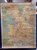 A Pickfordsway map of Great Britain dated 1965, 35 1/2 x 47".