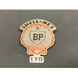 A Shell-Mex & BP Ltd. lapel badge.