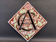 A rare and early Automobile Club of Great Britain and Ireland lozenge shaped enamel sign with some