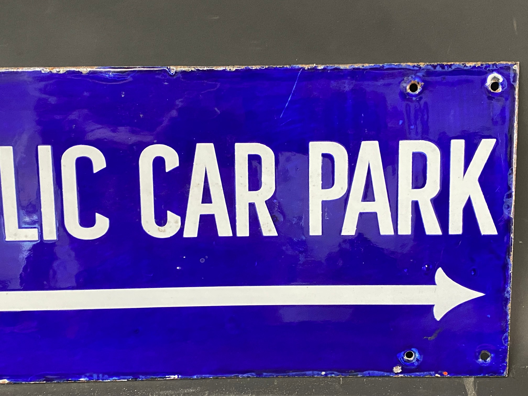 An RAC Public Car Park double sided enamel sign in superb condition, by Bruton of Palmers Green, - Image 7 of 7