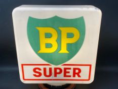 A BP Super glass petrol pump globe by Webbs Crystal, excellent condition and fully stamped