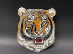 A Manhattan Windsor of Birmingham part enamel tiger identification plaque, 5 1/4 x 6 1/2".