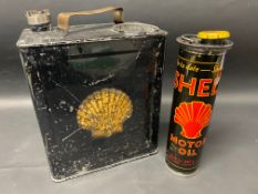 A Shell duo can, in very original condition, stamped S.M. Co. London, dated October 1931,