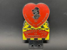 A Variety Club of Guernsey C.I. 'Heart of Show Business' car badge.