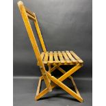A 'Karpark' folding chair made by Kardek Ltd, Birmingham.