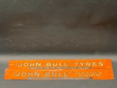 A pair of John Bull shelf strips, one for tyres, the other for handle grips.